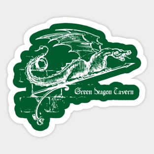 Green Dragon Tavern, White, Transparent Background Sticker